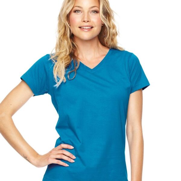 LAT Women's Fine Jersey V-Neck Tee 3507 Women's Fine Jersey V-Neck Tee Thumbnail