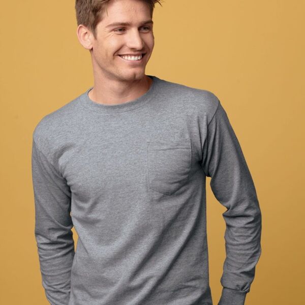 Bayside Unisex Union-Made Long Sleeve Pocket T-Shirt 3055 Unisex Union-Made Long Sleeve Pocket T-Shirt Thumbnail